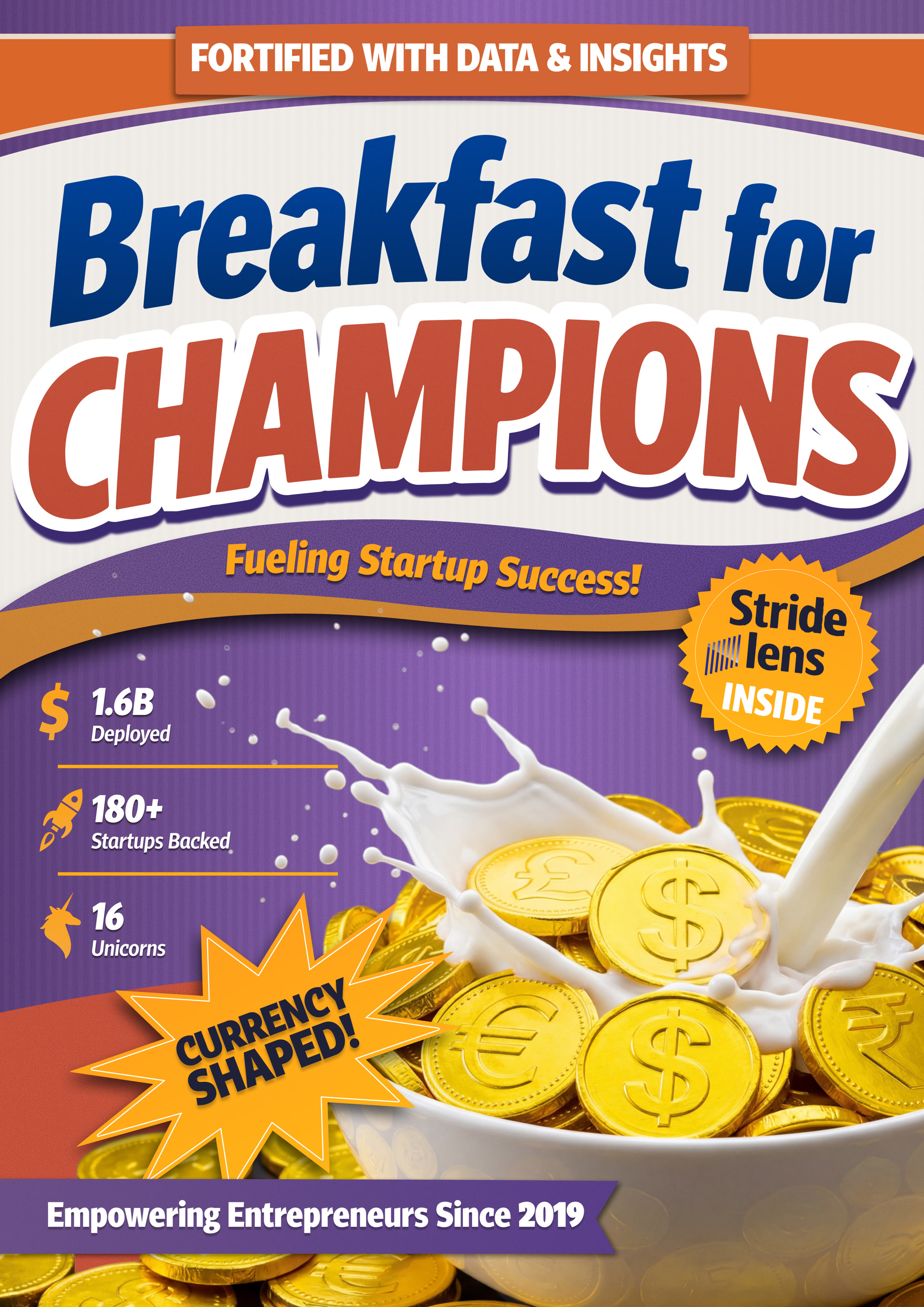 Stride Bites cereal box, front panel